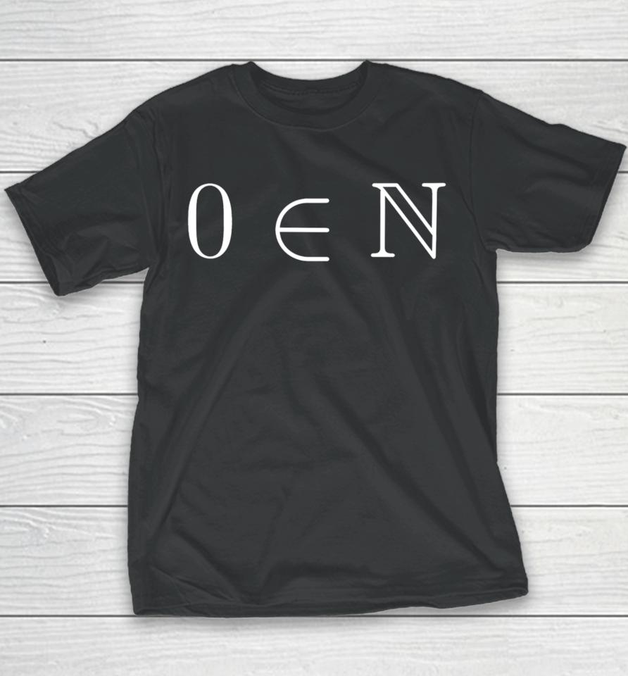 0 ∈ N Math Youth T-Shirt