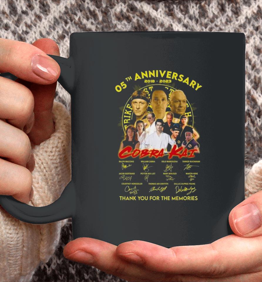 05Th Anniversary 2018 – 2023 Cobra Kai Thank You For The Memories Signatures Coffee Mug