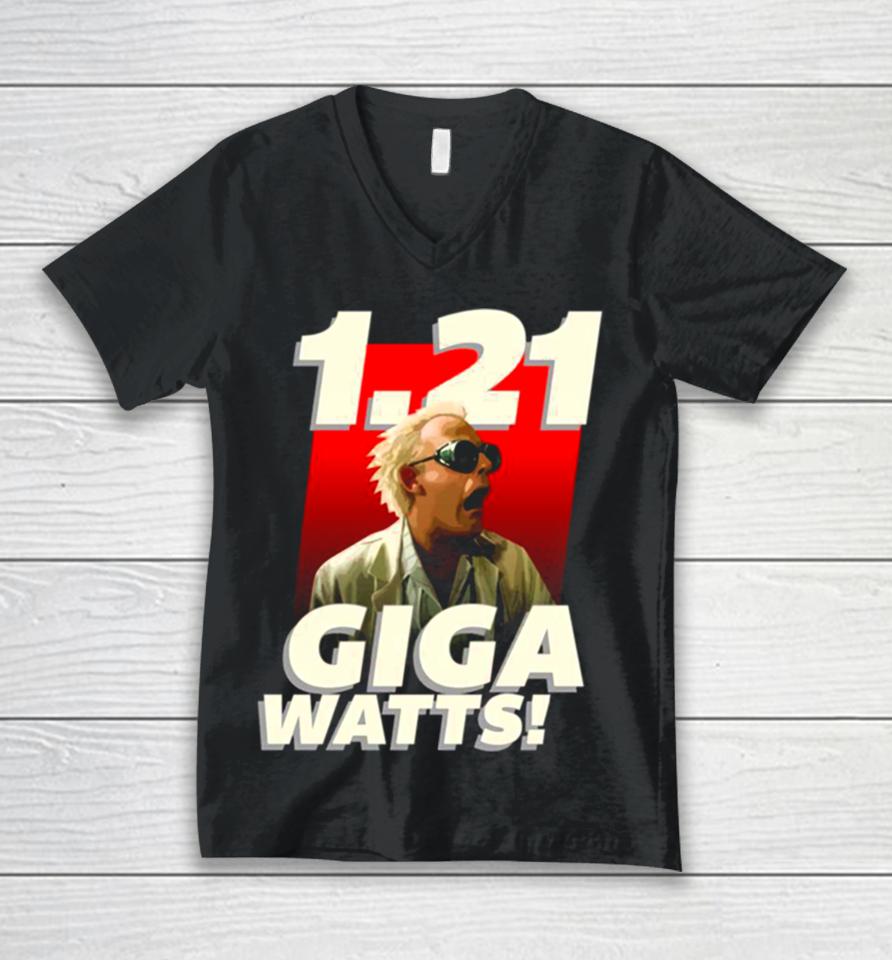 1 21 Gigawatts Comedy Unisex V-Neck T-Shirt