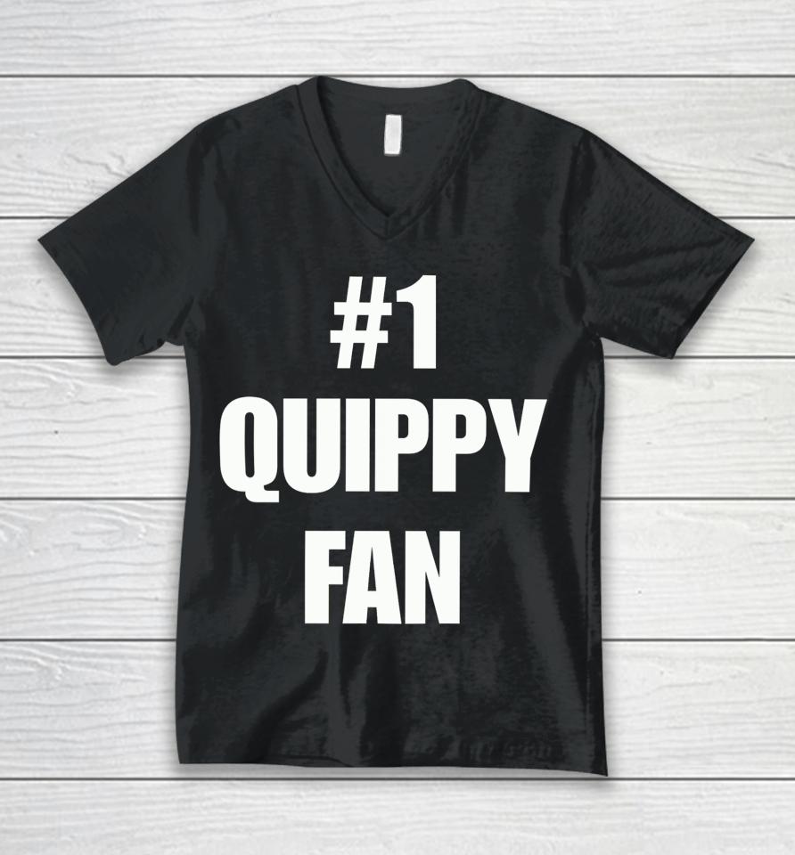 #1 Quippy Fan Unisex V-Neck T-Shirt