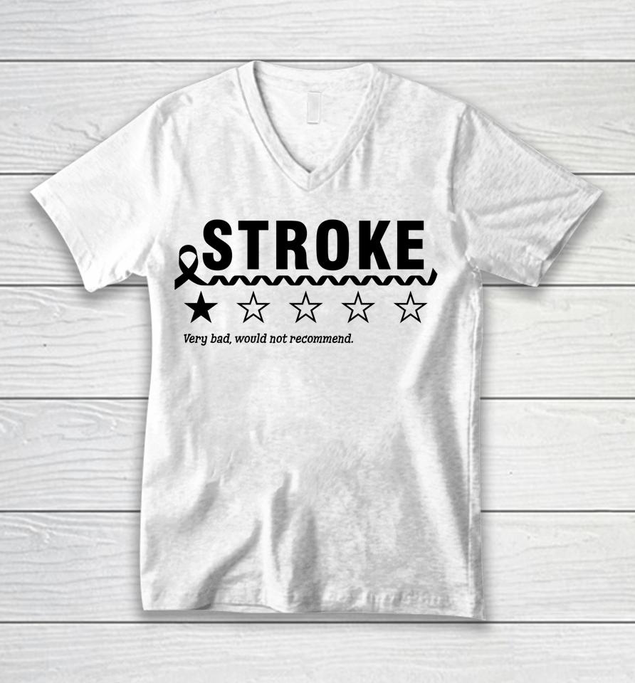 1 Star Rating Stroke Awareness Funny Fighter Unisex V-Neck T-Shirt