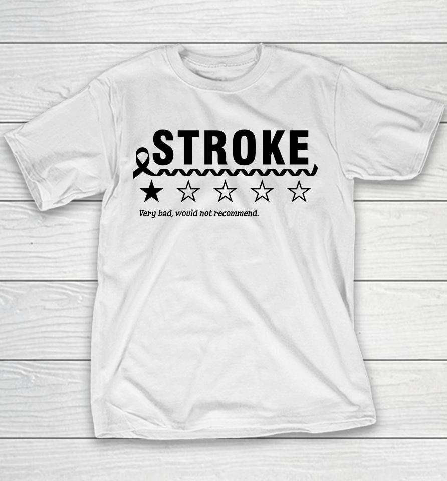 1 Star Rating Stroke Awareness Funny Fighter Youth T-Shirt