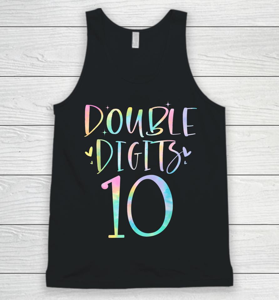 10 Double Digits 10 Year Old 10Th Birthday Girl Tie Dye Unisex Tank Top