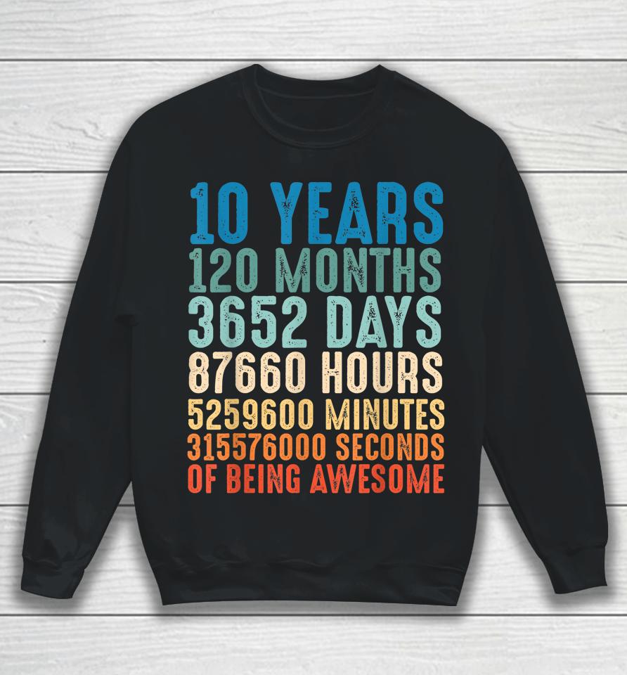 10 Year Old Birthday Decorations Gifts For 10 Year Old Boys Sweatshirt
