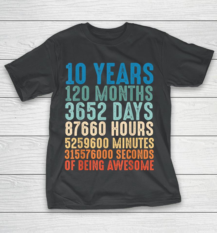 10 Year Old Birthday Decorations Gifts For 10 Year Old Boys T-Shirt