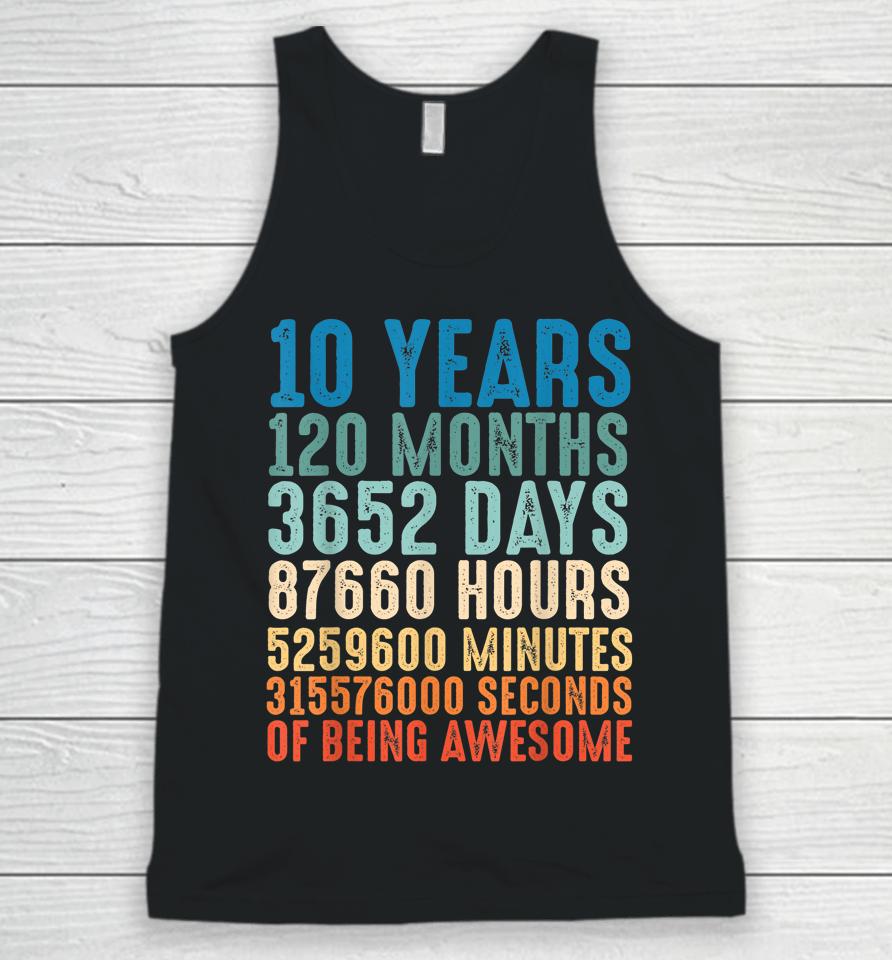10 Year Old Birthday Decorations Gifts For 10 Year Old Boys Unisex Tank Top