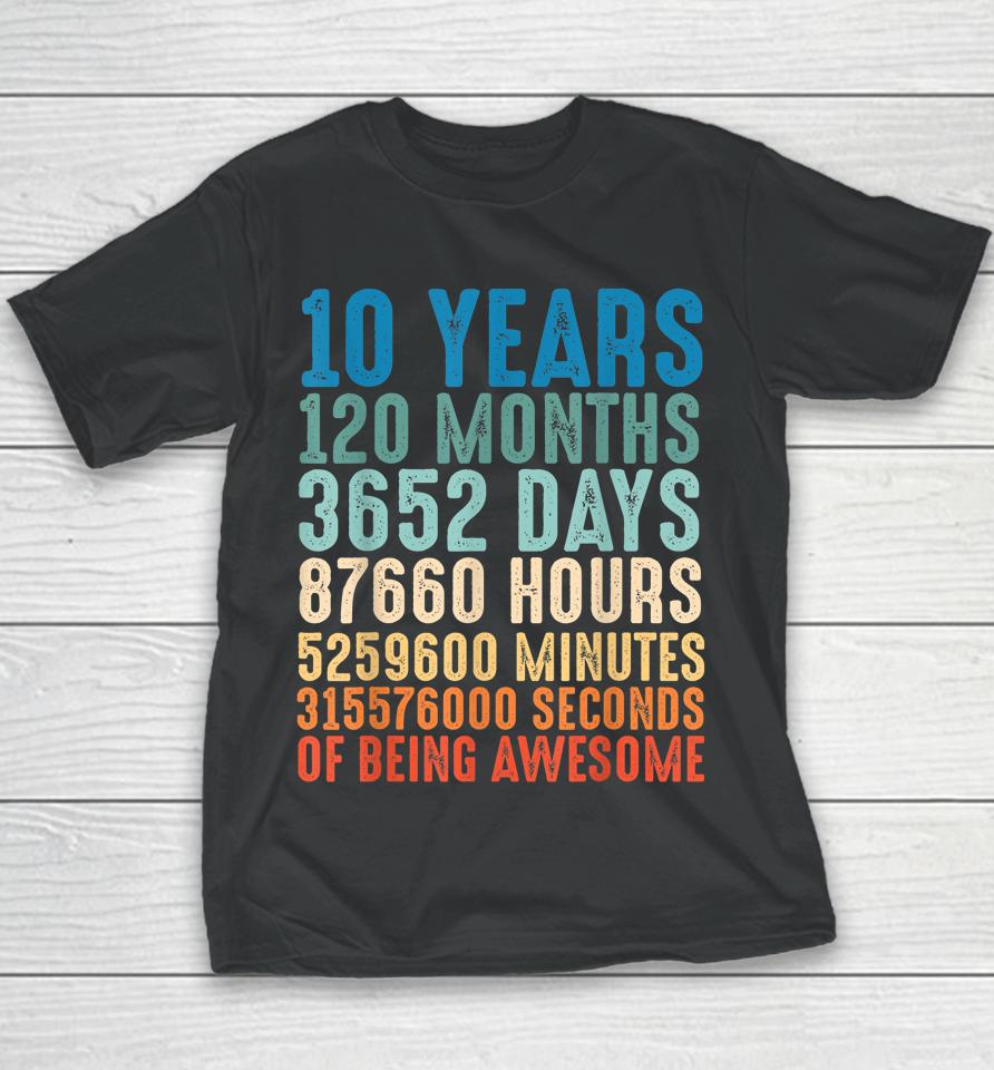 10 Year Old Birthday Decorations Gifts For 10 Year Old Boys Youth T-Shirt