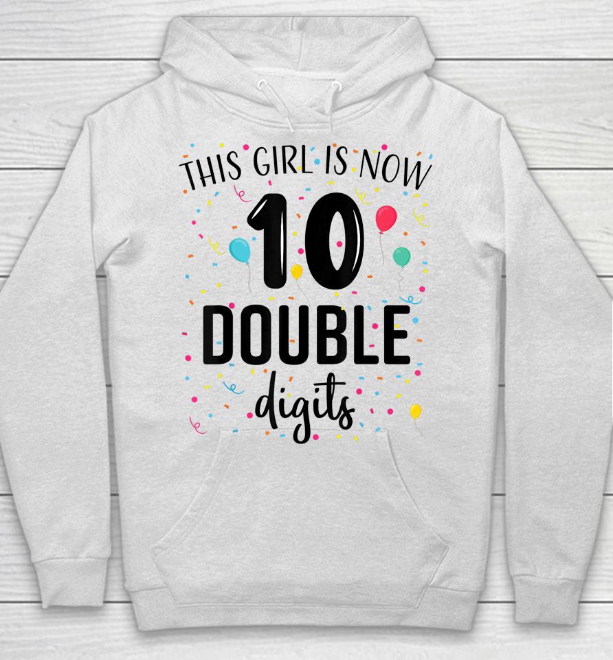 10 Years Birthday 10Yr Boy Girl Double Digits 10Th Birthday Hoodie
