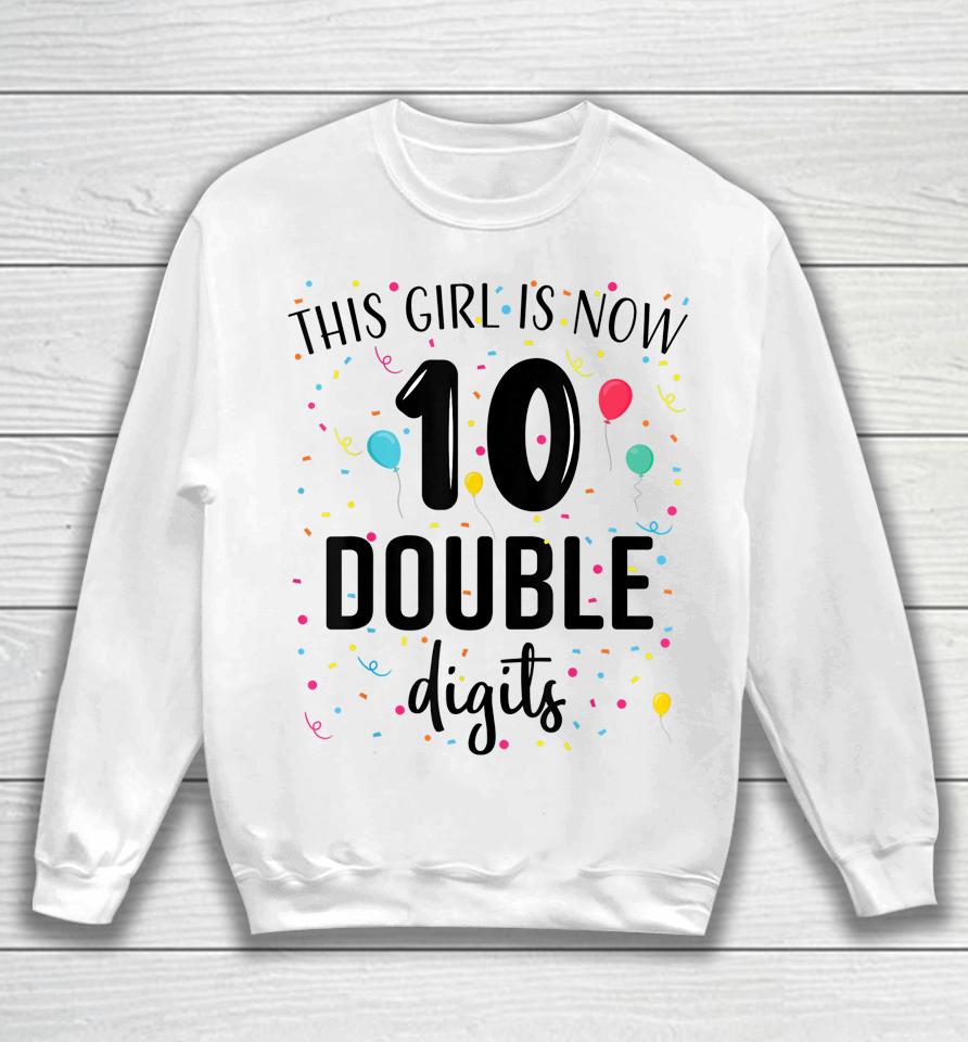 10 Years Birthday 10Yr Boy Girl Double Digits 10Th Birthday Sweatshirt