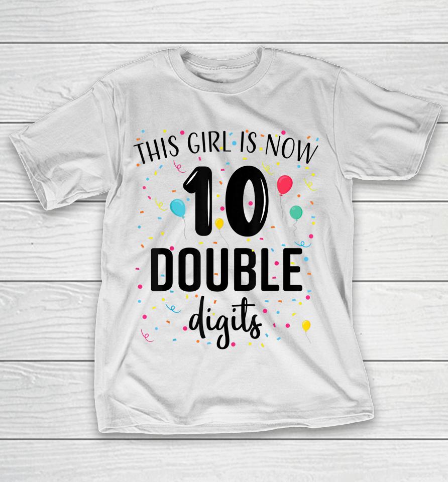 10 Years Birthday 10Yr Boy Girl Double Digits 10Th Birthday T-Shirt