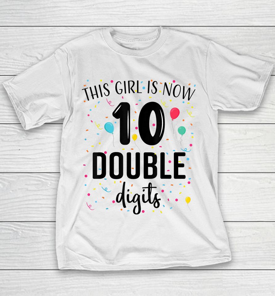 10 Years Birthday 10Yr Boy Girl Double Digits 10Th Birthday Youth T-Shirt