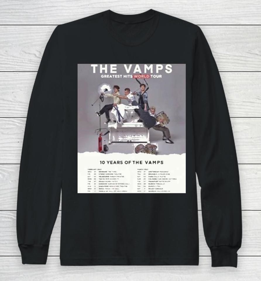 10 Years Of The Vamps Greatest Hits Worlsd Tour 2023 Long Sleeve T-Shirt