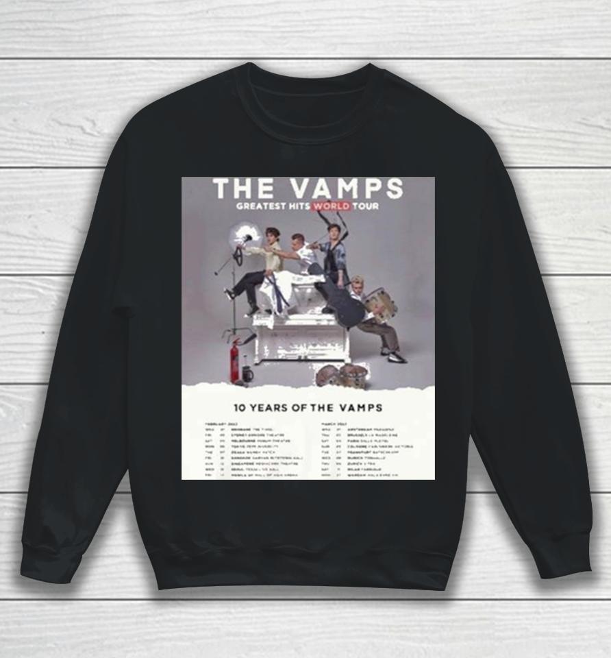 10 Years Of The Vamps Greatest Hits Worlsd Tour 2023 Sweatshirt