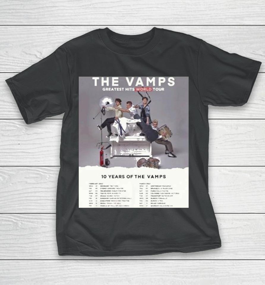 10 Years Of The Vamps Greatest Hits Worlsd Tour 2023 T-Shirt