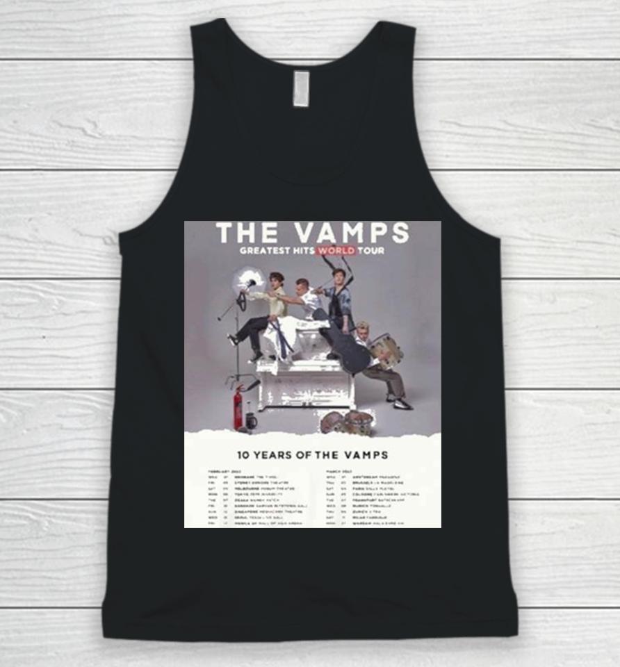 10 Years Of The Vamps Greatest Hits Worlsd Tour 2023 Unisex Tank Top