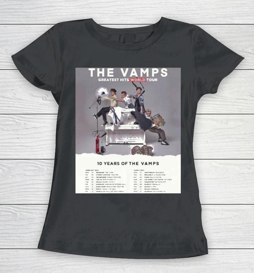 10 Years Of The Vamps Greatest Hits Worlsd Tour 2023 Women T-Shirt