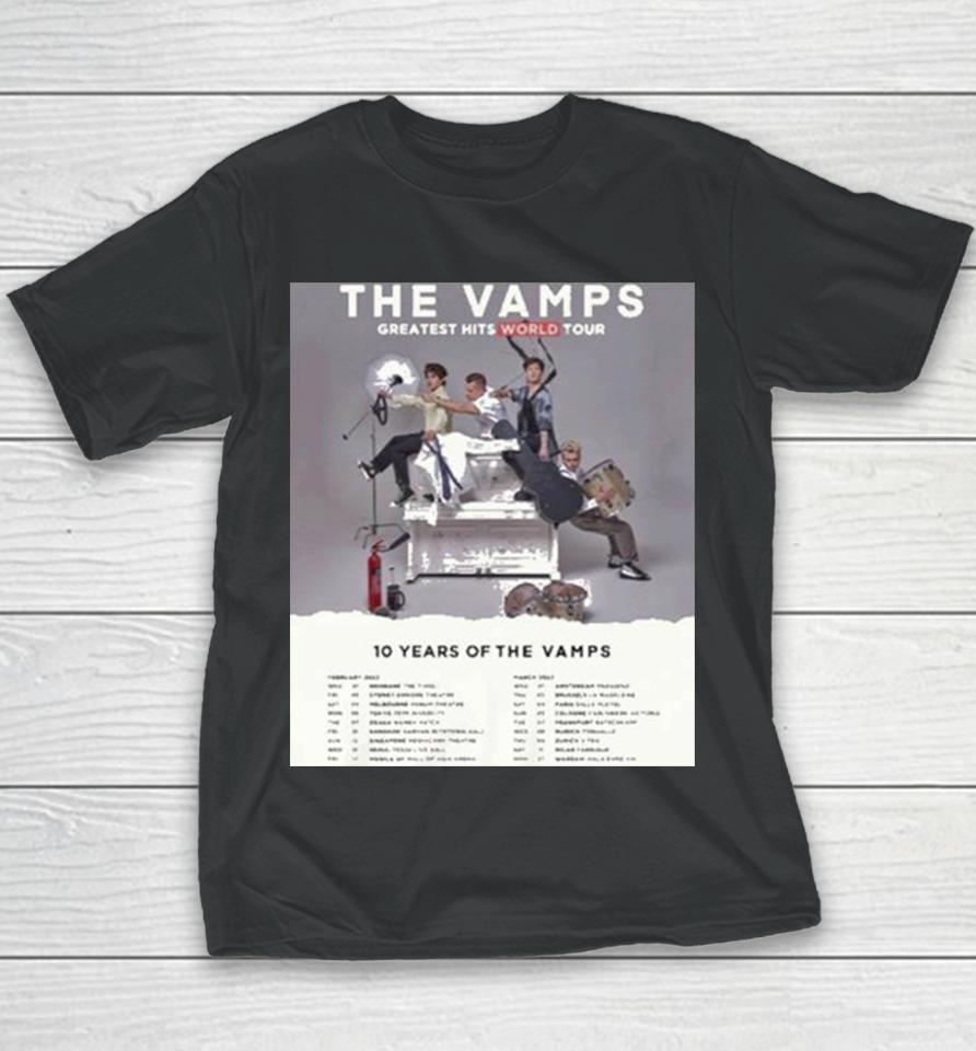 10 Years Of The Vamps Greatest Hits Worlsd Tour 2023 Youth T-Shirt