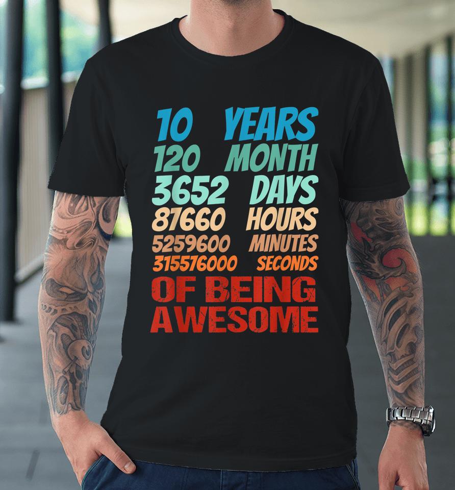 10 Years Old 10Th Birthday Boy Girl 10Th Birthday Premium T-Shirt
