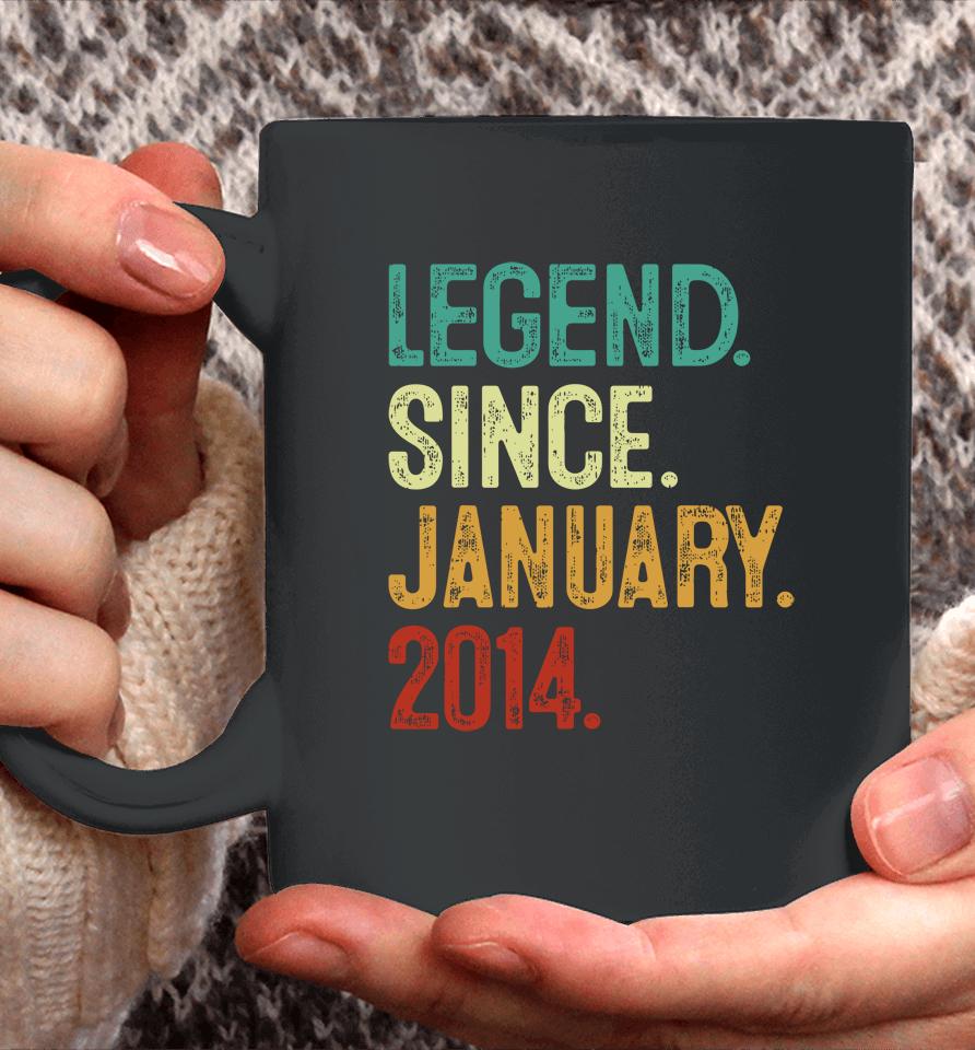 10 Years Old Legend Since January 2014 10Th Birthday Coffee Mug