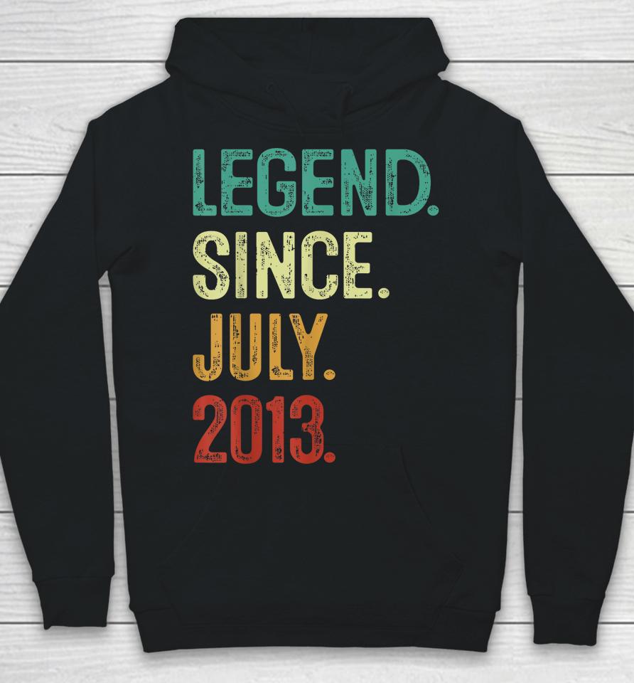 10 Years Old Legend Since July 2013 10Th Birthday Hoodie