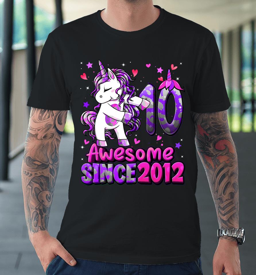 10 Years Old Unicorn Flossing 10Th Birthday Girl Unicorn Premium T-Shirt