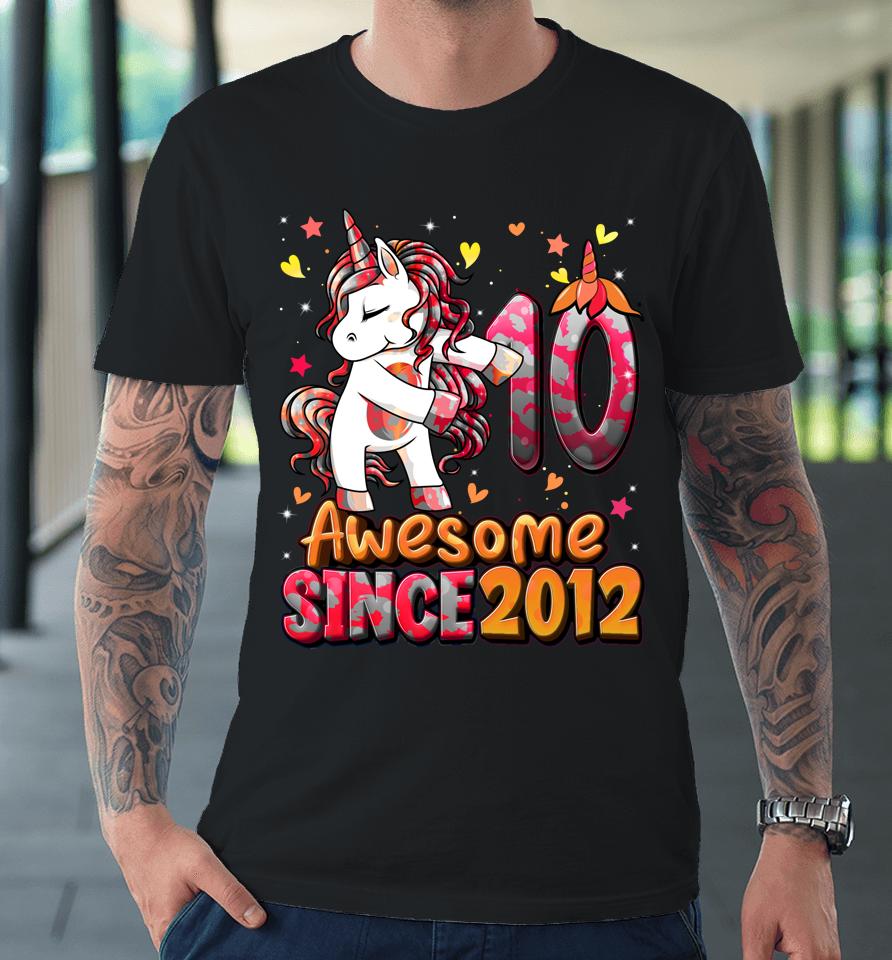10 Years Old Unicorn Flossing 10Th Birthday Girl Unicorn Premium T-Shirt