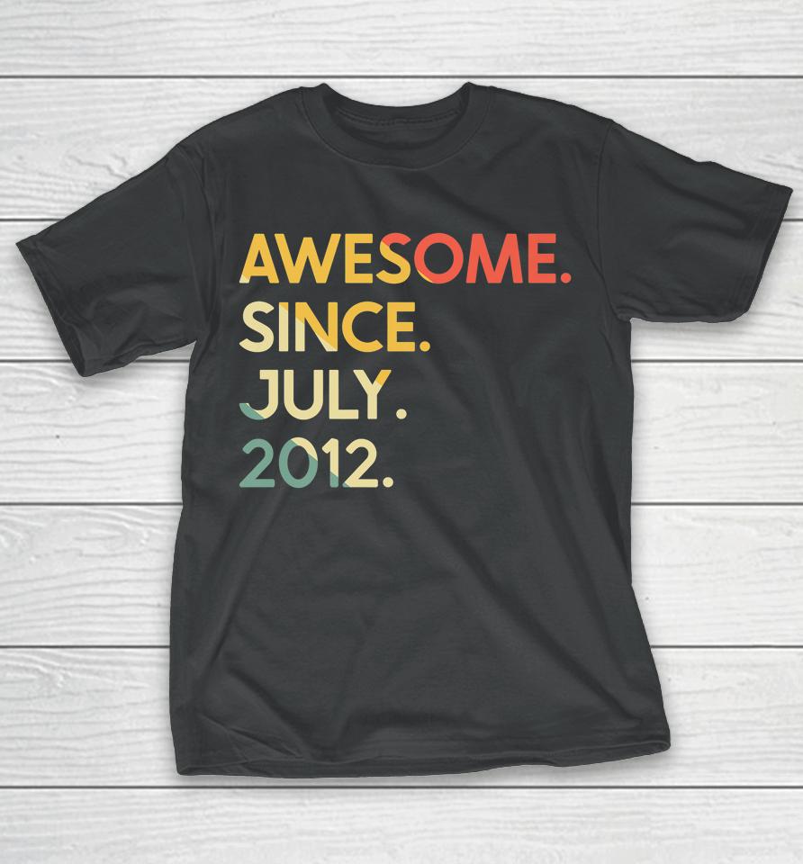 10 Years Old Vintage Legend Since July 2012 10Th Birthday T-Shirt