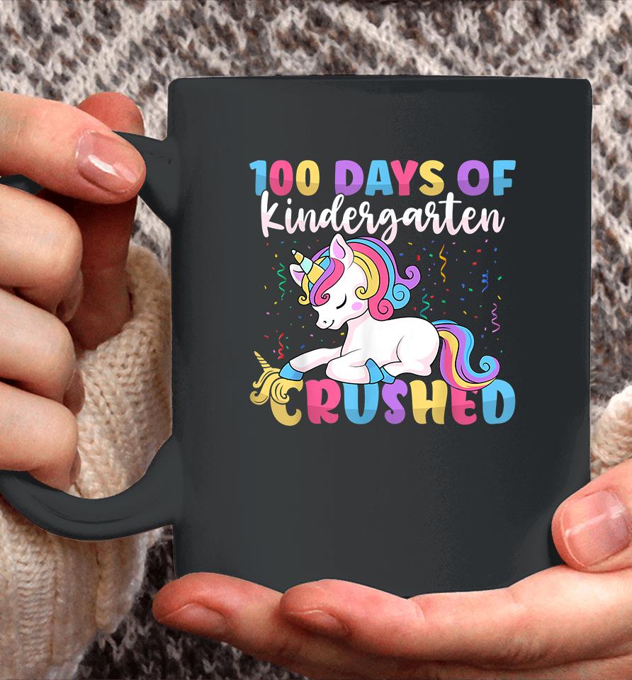 100 Days Of Kindergarten Crushed Unicorn Coffee Mug
