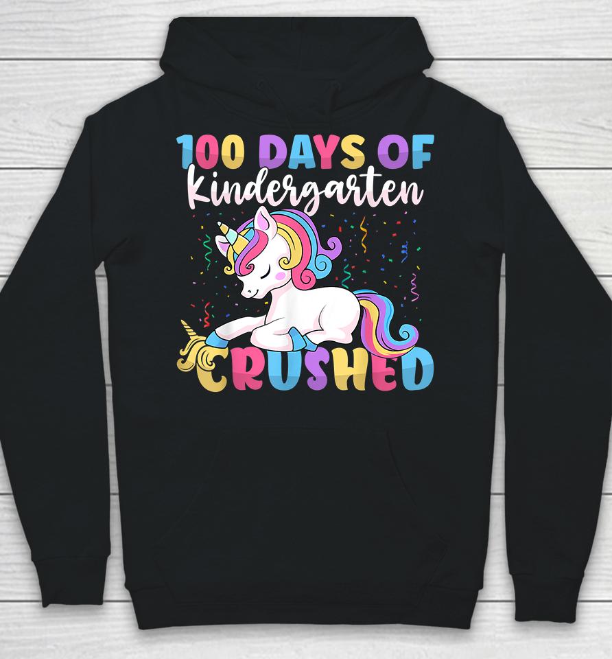 100 Days Of Kindergarten Crushed Unicorn Hoodie