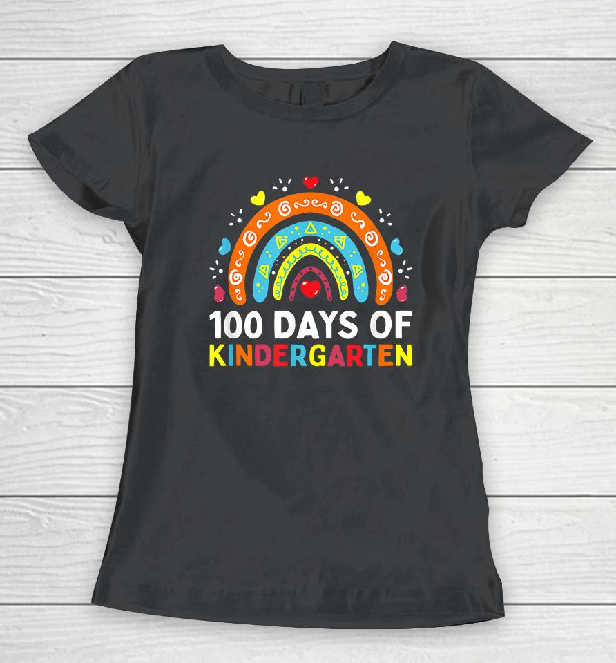 100 Days Of Kindergarten School Teacher Women T-Shirt