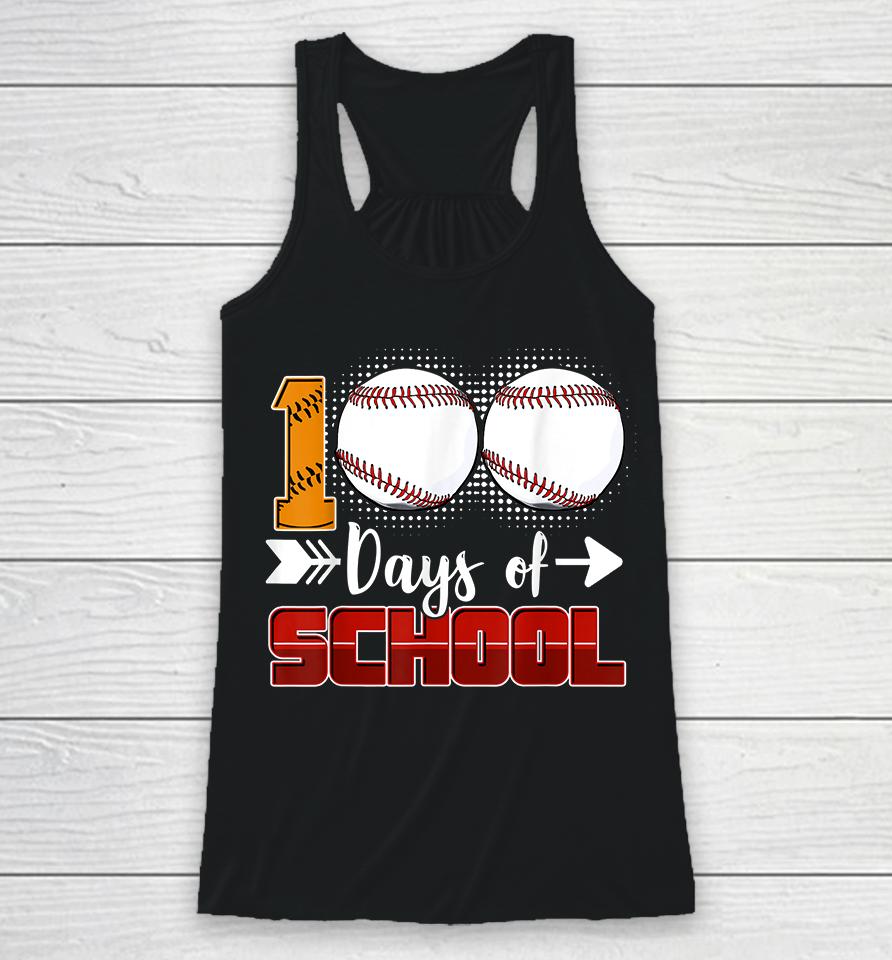100 Days Of School Baseball Racerback Tank