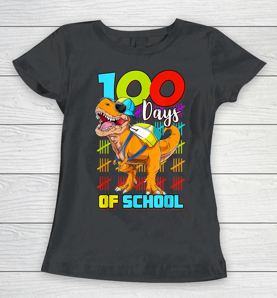 100 Days Of School Dinosaur Women T-Shirt