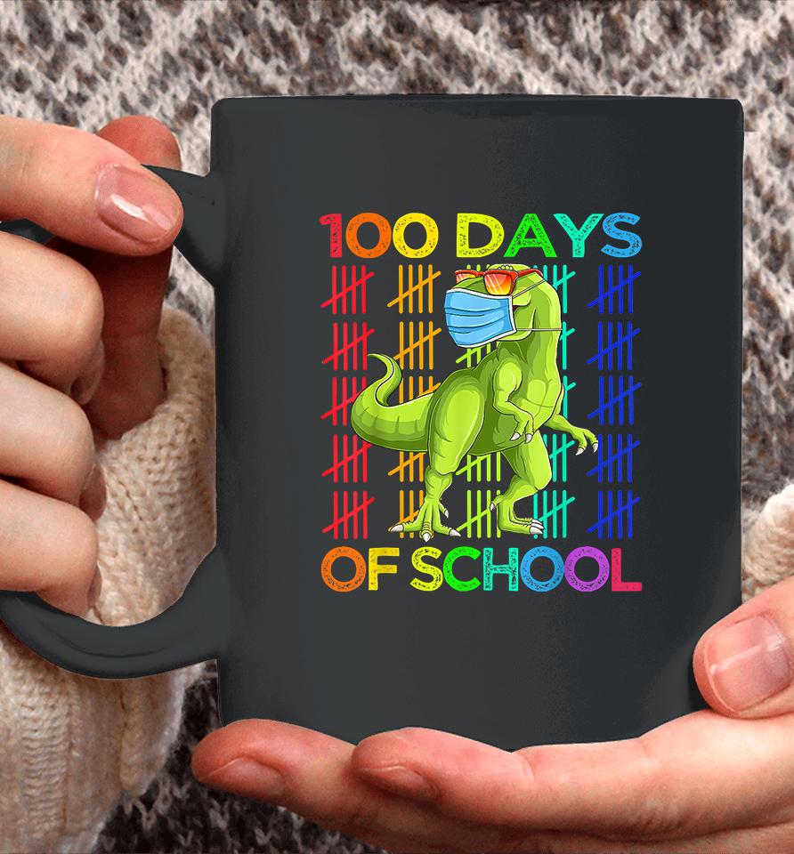 100 Days Of School Dinosaur T-Rex Coffee Mug