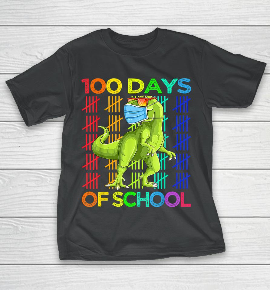 100 Days Of School Dinosaur T-Rex T-Shirt