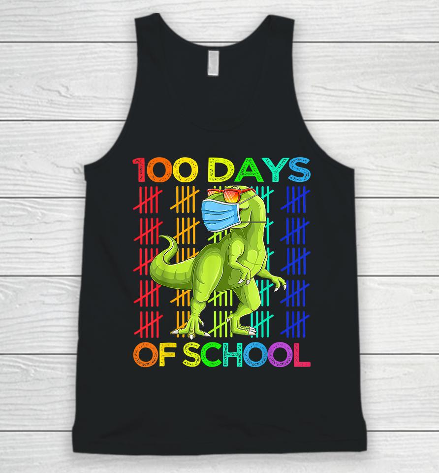 100 Days Of School Dinosaur T-Rex Unisex Tank Top
