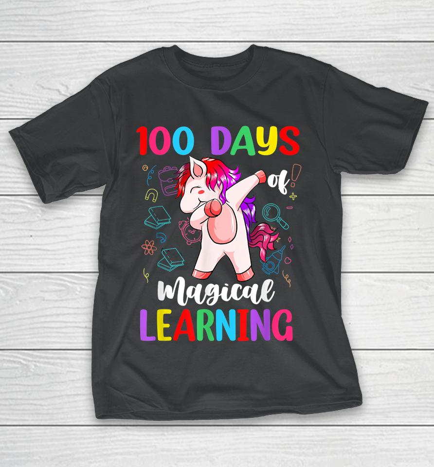 100 Days Of School Magical Learning Unicorn T-Shirt