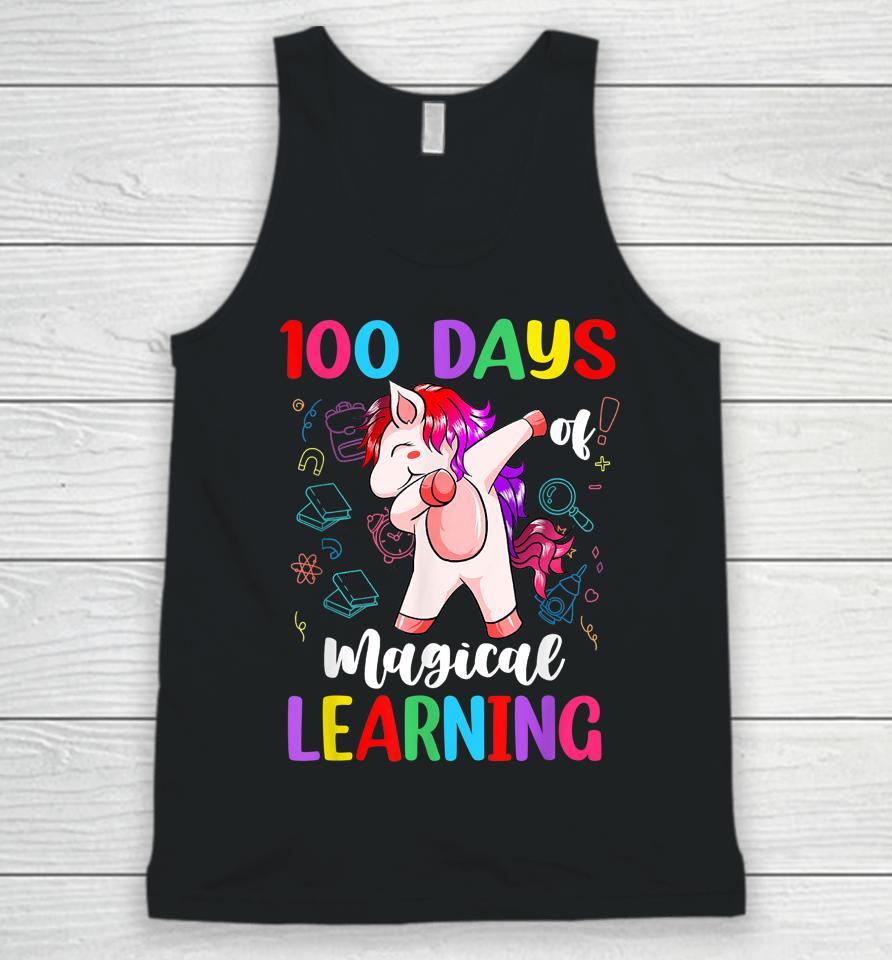 100 Days Of School Magical Learning Unicorn Unisex Tank Top