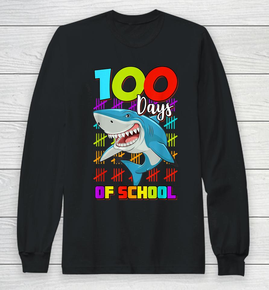100 Days Of School Shark Long Sleeve T-Shirt