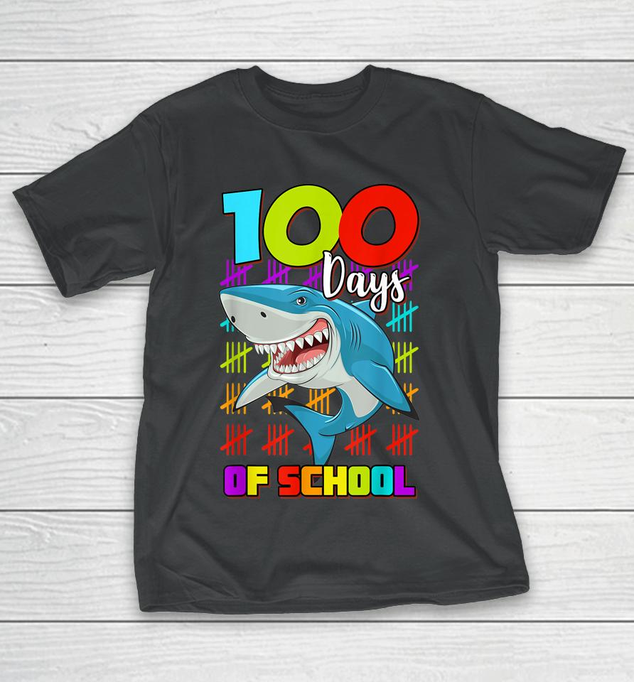 100 Days Of School Shark T-Shirt