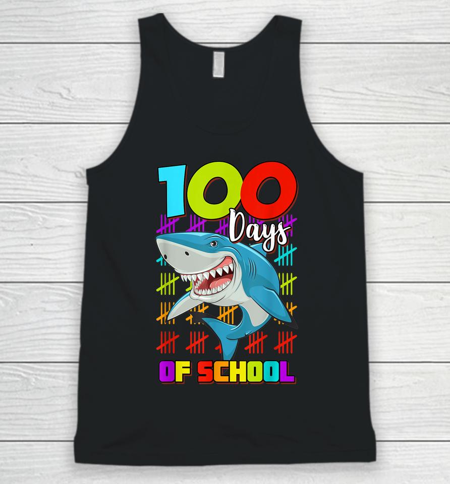 100 Days Of School Shark Unisex Tank Top