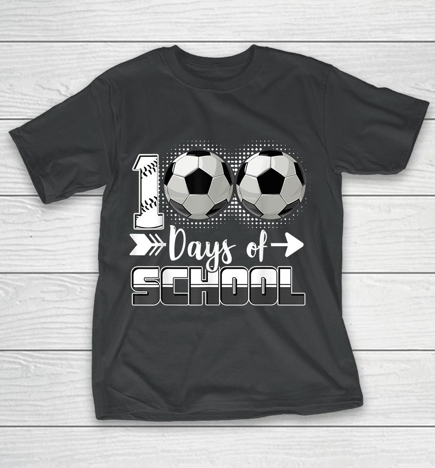 100 Days Of School Soccer T-Shirt