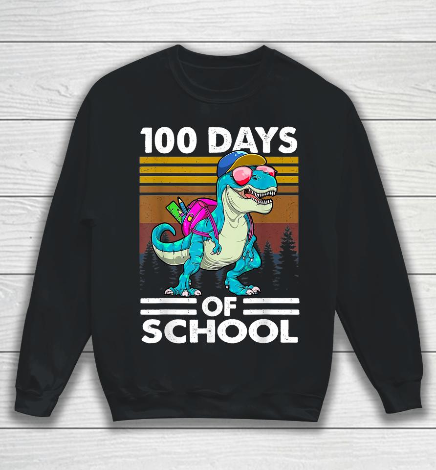 100 Days Of School T-Rex Sweatshirt