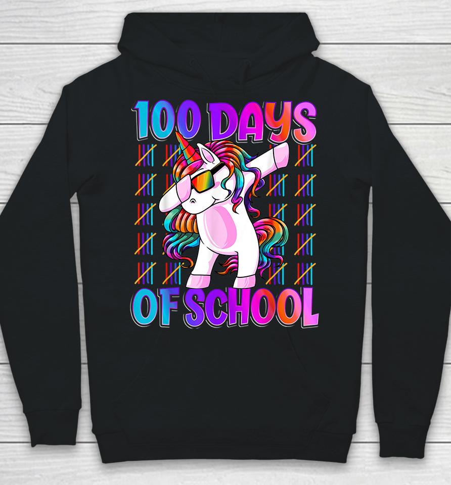 100 Days Of School Unicorn Dabbing Hoodie