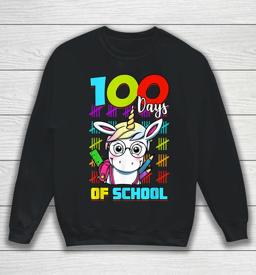100 Days Of School Unicorn Sweatshirt