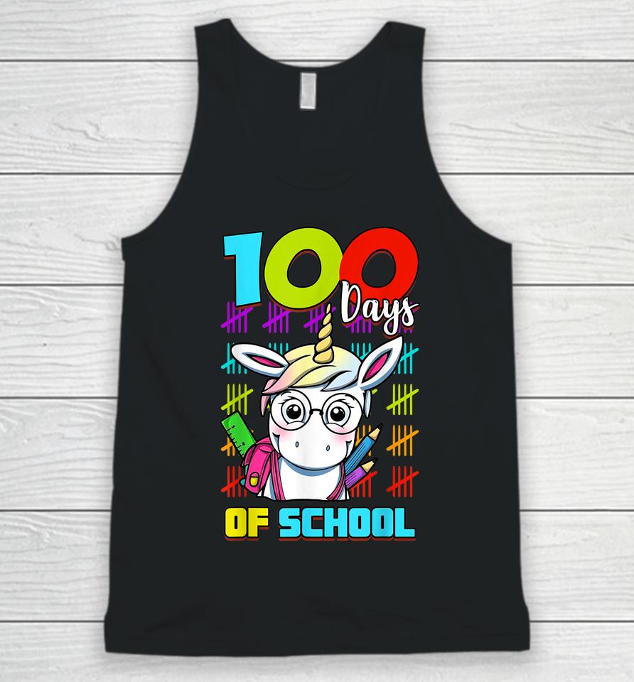 100 Days Of School Unicorn Unisex Tank Top