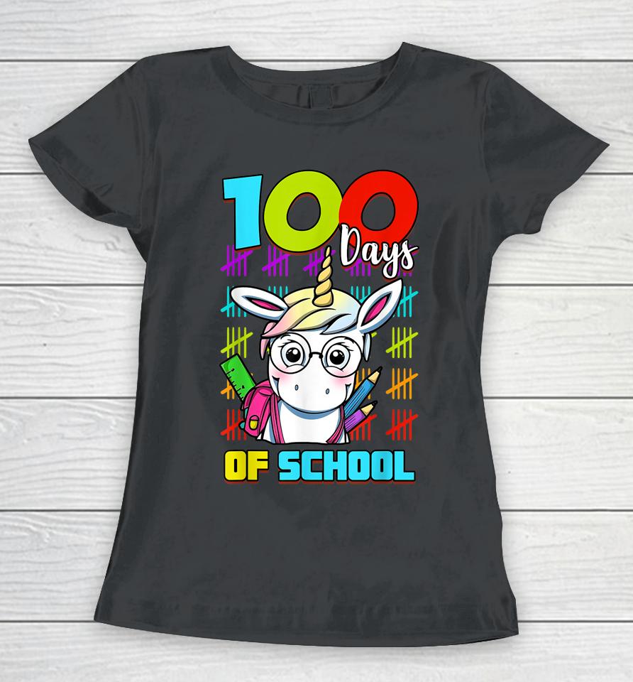 100 Days Of School Unicorn Women T-Shirt