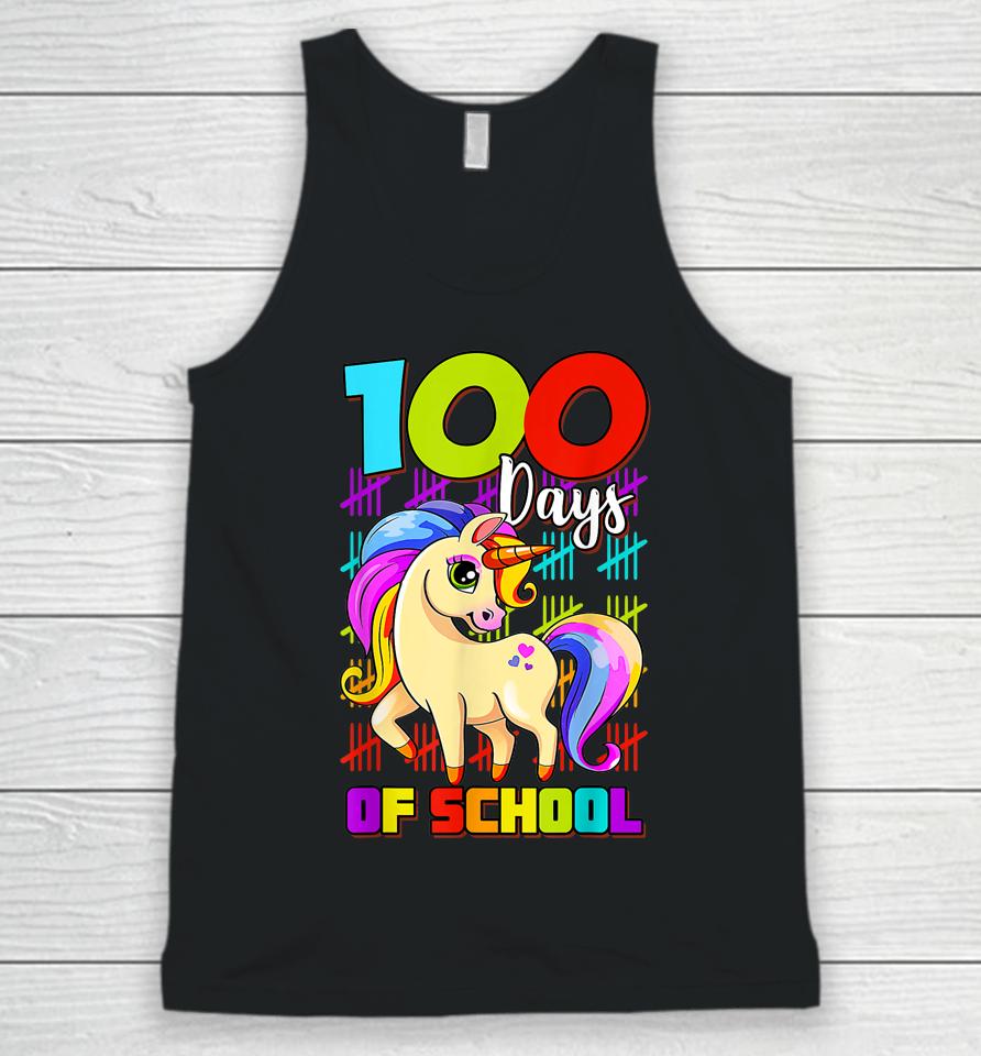 100 Days Of School Unicorn Unisex Tank Top