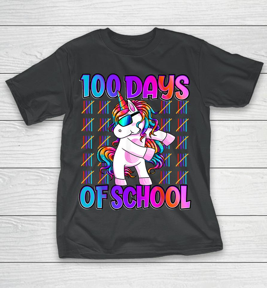 100 Days Of School Unicorn T-Shirt