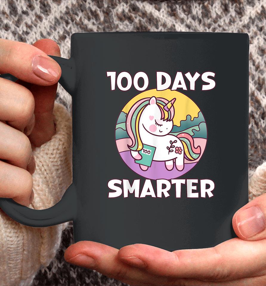 100 Days Smarter Cute Unicorn 100 Days Of School Coffee Mug