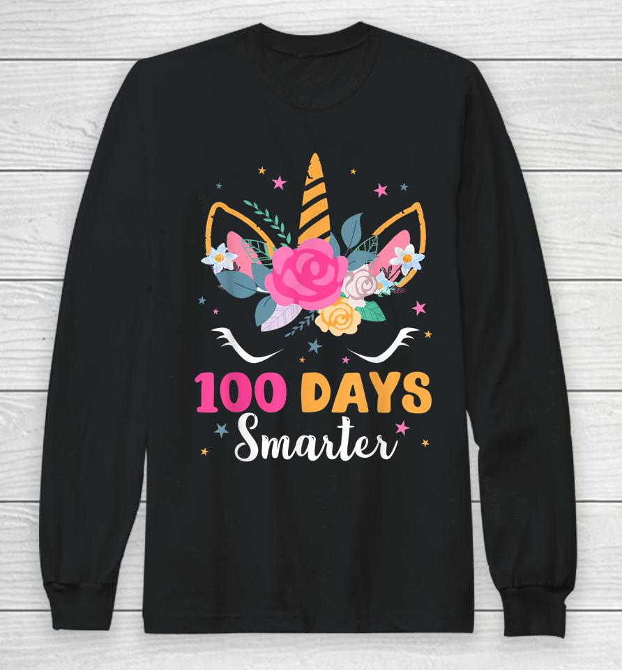 100 Days Smarter Unicorn Long Sleeve T-Shirt